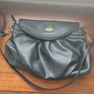 Juicy Couture Black Slouchy Leather Shoulder Bag